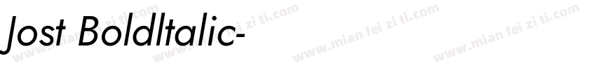 Jost Boldltalic字体转换